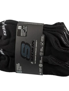 Skechers 6ks Unisex 1/2 froté ponožky S118210-BLK Black 41-46