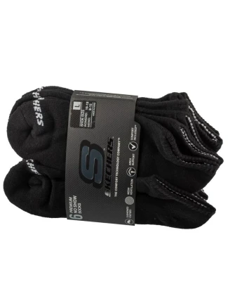Skechers 6ks Unisex 1/2 froté ponožky S118210-BLK Black 41-46 Skechers 6ks Unisex 1/2 froté ponožky S118210-BLK Black 41-46