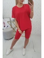 Souprava top+legíny červená Souprava top+legíny červená