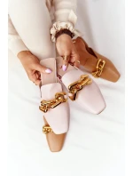 Dámské Nazouváky S řetízkem Béžové Call On Me Dámské Nazouváky S řetízkem Béžové Call On Me