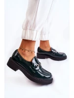 Lakované Boty Se Stříbrným Ornamentem zelená Hestill Lakované Boty Se Stříbrným Ornamentem zelená Hestill