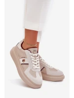 Dámské Kožené Tenisky Na Platformě Daniel Lopez Just Dare SS2D4003 Béžové