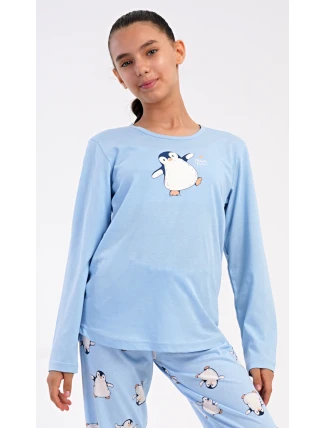 Dětské pyžamo dlouhé Tučňák