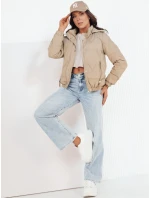 Dámská přechodná prošívaná bunda ZERNI beige FashionStreet TY4177 Dámská přechodná prošívaná bunda ZERNI beige FashionStreet TY4177