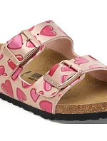 Žabky Birkenstock ARIZONA KIDS BS 1030434 ELECTRIC METALLIC COPPER HEARTS (standardní šířka)