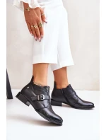 Kožené Nízké Boty Na Zip Maciejka 06692-01 Černé