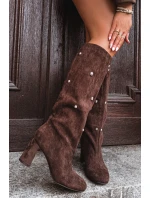 Dámské Zimní Kotníkové Boty Na Podpatku S Ozdobnými Detaily Čokoládové Lucinda Dámské Zimní Kotníkové Boty Na Podpatku S Ozdobnými Detaily Čokoládové Lucinda