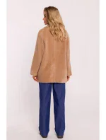 M808 Oříznuté teddy sako - béžové M808 Oříznuté teddy sako - béžové
