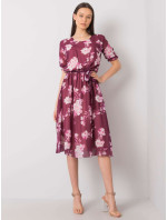 Audette fialové květinové šaty