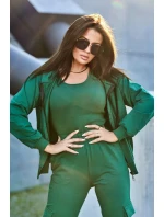 Set 3 v 1 mikina + top + kalhoty zelený