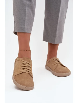 Barefoot typ tenisky z přírodního semiše Zazoo 314 béžové