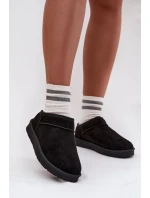 Dámské sněhule s teplým kožíškem černé Serenne