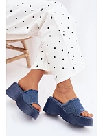 Dámské platformové sandály s džínovým vzorem Virelia