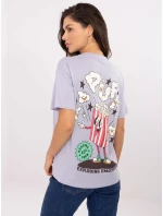 Tričko D12022AI02645S světle fialové