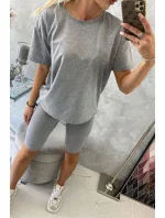 Šedý set top+legíny