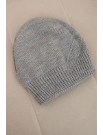 Dámská zimní klasická čepice s jemným vzorem K379 šedá