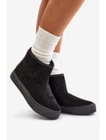 Sněžné boty na zip s kožešinovou podšívkou Big Star OO274A522 černé