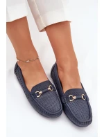 Dámské perforované mokasíny s ozdobou Kaydance – granátové