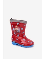 Dětské holínky „hasič“ Breezly – červené