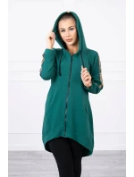 Mikina se zipem na zádech zelená Mikina se zipem na zádech zelená