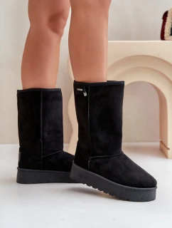 Vysoké Sněhule Na Platformě Big Star OO274895 Černé