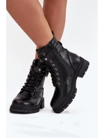 Zateplené workery dámské s ozdobným detailem černé Talyssa