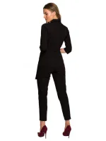 S316 Overal se šálovým límcem - černý