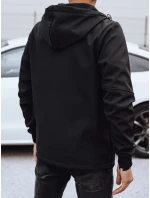 Pánská přechodná softshellová bunda s kapucí černá FashionStreet TX4819