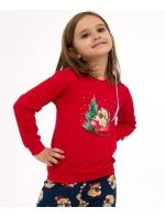 Cornette Dětské dívčí pyžamo 594/186 Teddy length/r Christmas 86-128