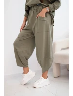 Komplet bavlněný mikina + kalhoty světlá khaki Komplet bavlněný mikina + kalhoty světlá khaki