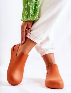 Módní gumové dřeváky oranžový Meriko