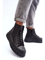 Ocieplane Kožené Boty Na Zip Big Star MM274625 Černé