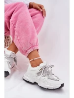 Tenisky Sportovní Boty Dámské S Dvojitým Šněrováním Bílé Efobell