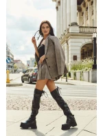 Dámské Kozačky Po Kolena Na Masivní Platformě Černé Erisna