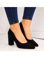 Sergio Leone W SK316A černé semišové lodičky na jehlovém podpatku