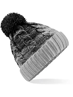 Beechfield B 459 Pletená čepice "Ombré" 53.0459 black/light grey
