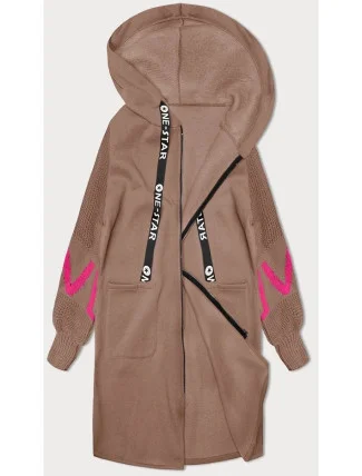 Béžový teplákový přehoz přes oblečení se svetrovými rukávy (5759) Béžový teplákový přehoz přes oblečení se svetrovými rukávy (5759)