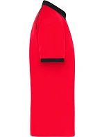 Daiber JN 1308 Pánské piqué polo se zipem 02.1308 light red/black Daiber JN 1308 Pánské piqué polo se zipem 02.1308 light red/black