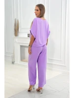 Souprava halenky a kalhot světle fialová Souprava halenky a kalhot světle fialová