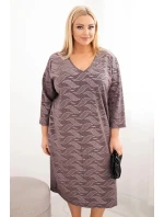 Dámské šaty z žoržetu Plus Size s výstřihem do V fango Dámské šaty z žoržetu Plus Size s výstřihem do V fango