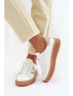Dámské tenisky z pravé kůže na platformě Vinceza 79597 Bílé