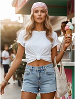 Dámské šortky PALOMA PARADISE light blue FashionStreet SY0309 Dámské šortky PALOMA PARADISE light blue FashionStreet SY0309