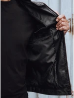 Pánská kožená bunda černá FashionStreet TX4736