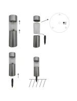 SOLÁRNÍ LAMPA 4,5X15CM INOX 6KS GRUNDIG