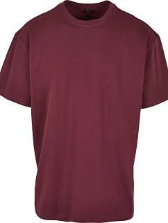 Build your Brand BY 102 Oversize tričko z těžké bavlny 56.0102 cherry