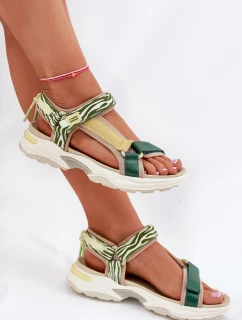 Dámské Sandály Na Suchý Zip D.Franklin DFSH406003 Zelené