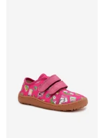 Dětské domácí papuče Barefoot Froddo Canvas G1700440-10 Fuksie Dětské domácí papuče Barefoot Froddo Canvas G1700440-10 Fuksie