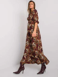 Šaty DHJ SK 13965.71P kaštanová