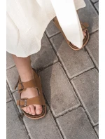 Dětské sandály na korkové platformě, zapínání na suchý zip, Camel Rorria Dětské sandály na korkové platformě, zapínání na suchý zip, Camel Rorria