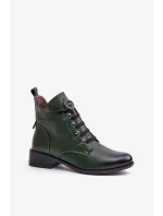 Dámské kotníkové boty ASA198-21 model 201242 Tmavě zelená - Jezzi Dámské kotníkové boty ASA198-21 model 201242 Tmavě zelená - Jezzi